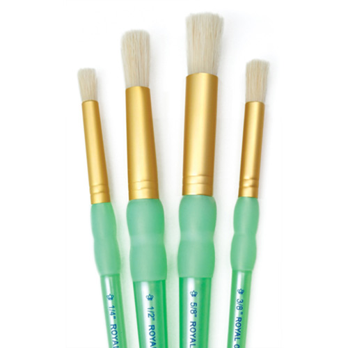Royal & Langnickel Crafters Choice Rubber Grip Brush Set - (4 Pieces) Stencil Pouncer